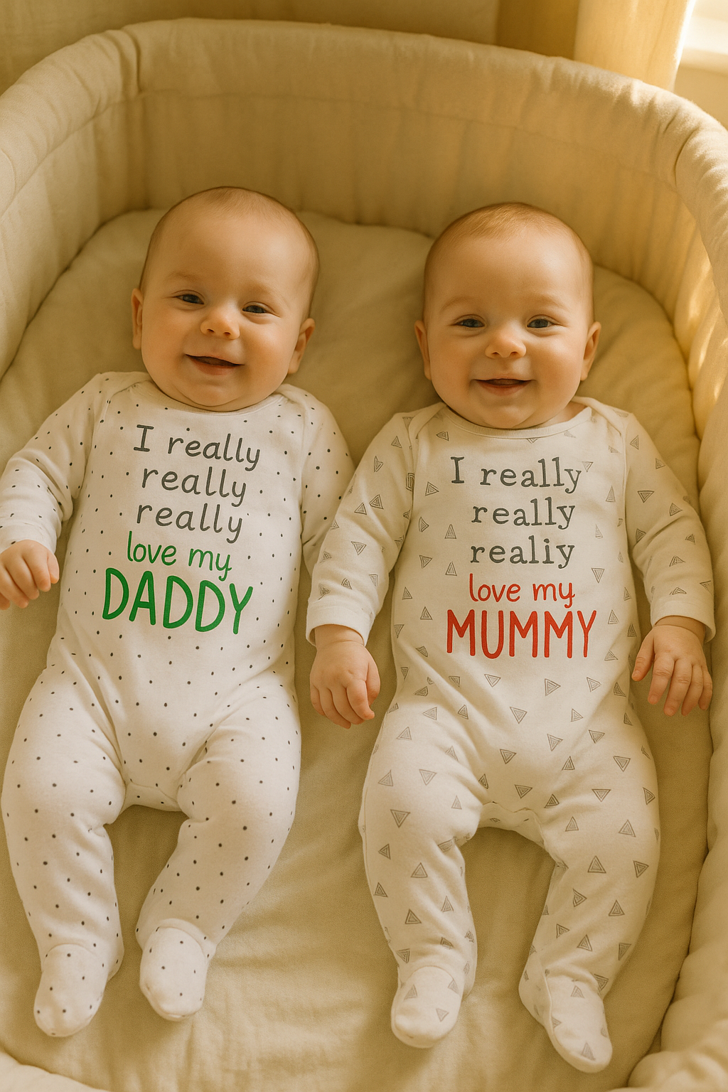 aomomo baby 2-Pack Romper Set, Newborn Clothes Cotton Footed Pajamas (White B, 0-3 Months)