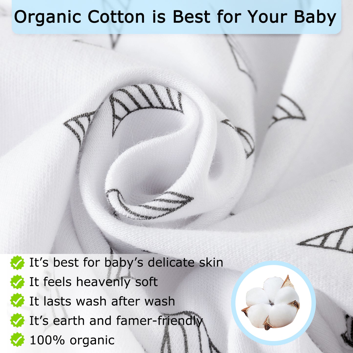 aomomo baby 2-Pack Romper Set, Newborn Clothes Cotton Footed Pajamas (White B, 0-3 Months)